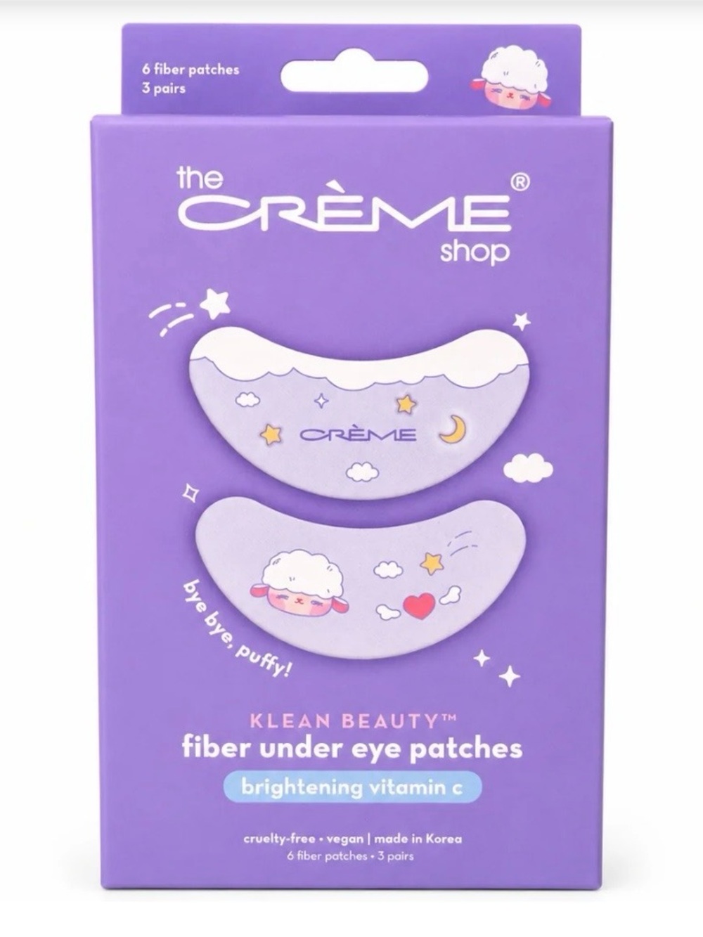 The Crème Shop Klean Beauty Fiber Under Eye Patches - 6 patches